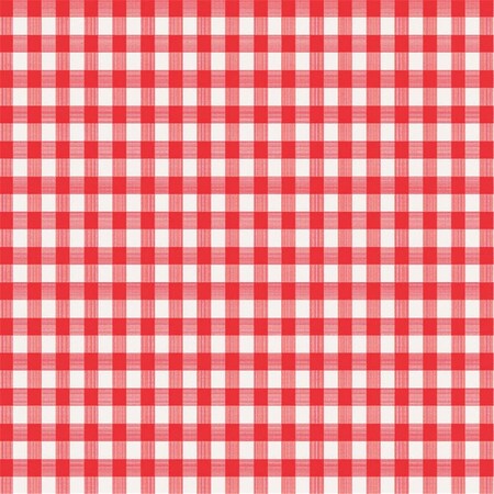Magic Cover 52 x 90 in. Red & White Checkered Plastic Tablecloth 6739429